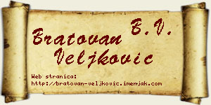 Bratovan Veljković vizit kartica